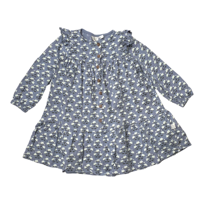 Mainio button dress, flowers | 98/104cm