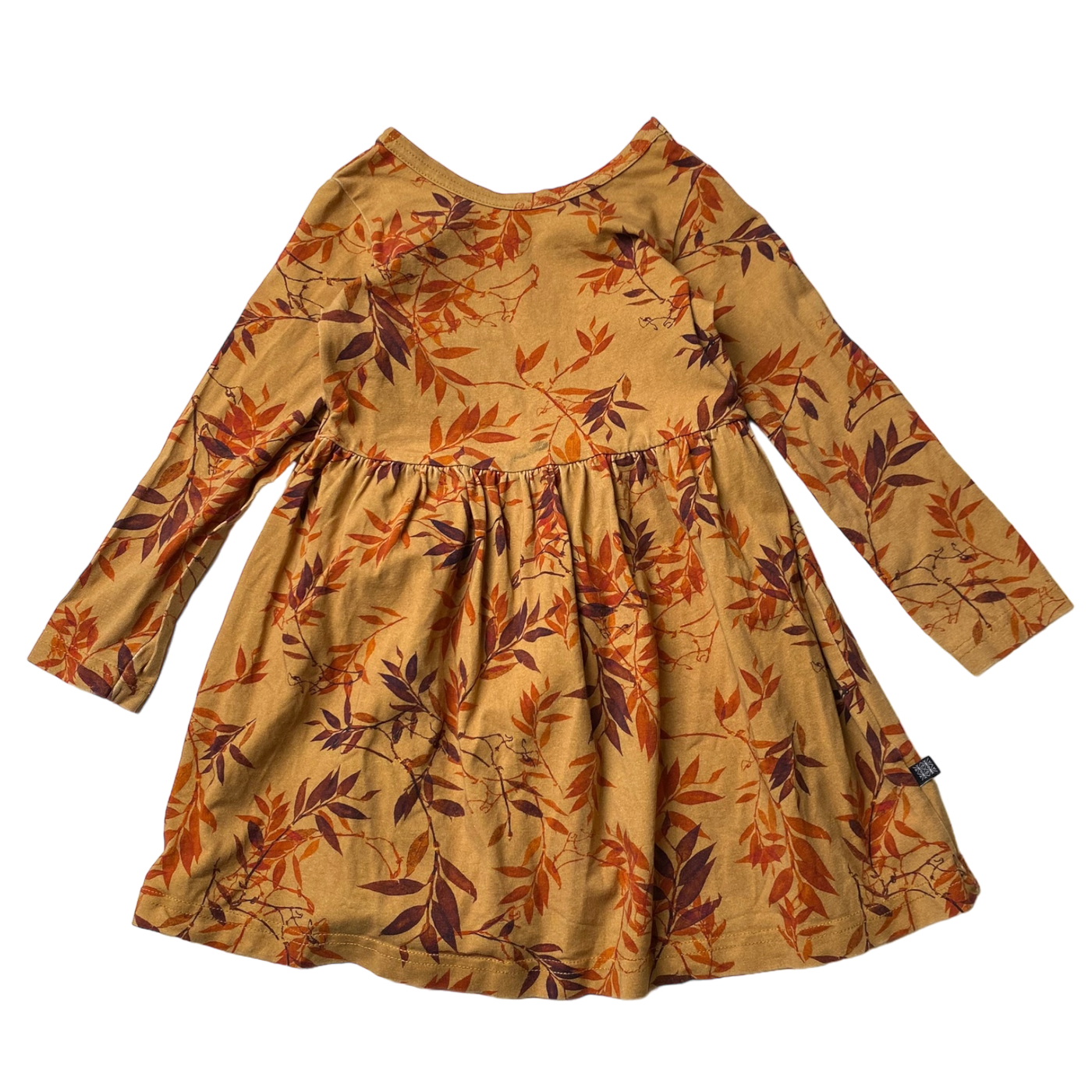 Kaiko dress, leaves | 86/92cm