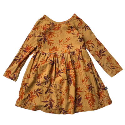 Kaiko dress, leaves | 86/92cm