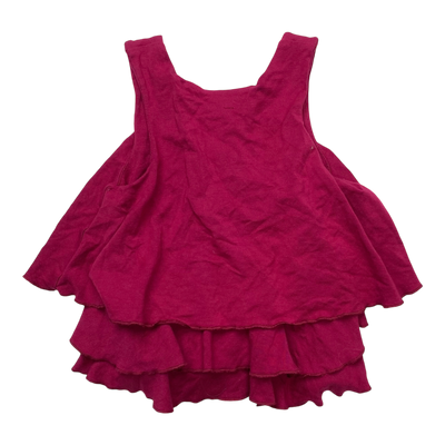 Gugguu frilla top, fuchsia | 80cm