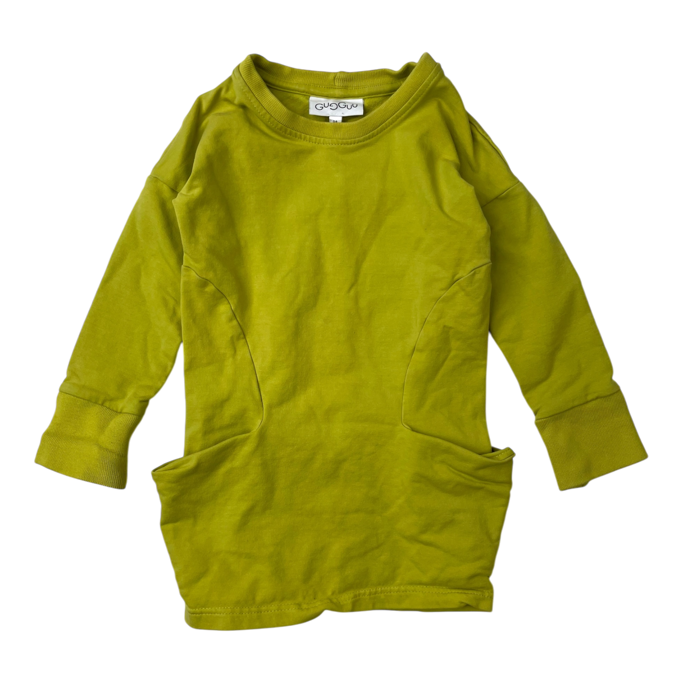 Gugguu pocket dress, green | 98cm