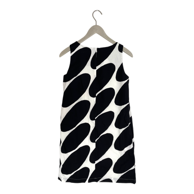 Marimekko truba linssi woven dress, black/white  | woman S