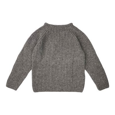 Ekta mikaela wool sweater, grey | 8y