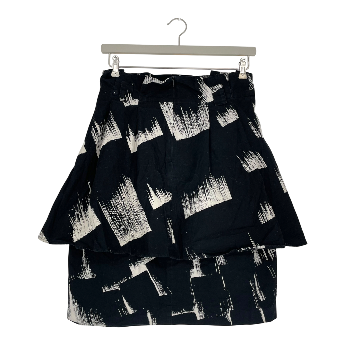 Marimekko woven layered skirt, black and white | woman 38