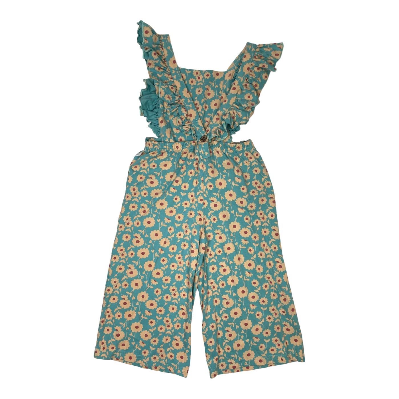 Mainio ruffle jumpsuit, flowers  | 122/128cm