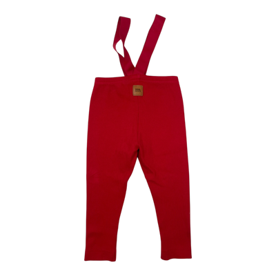 Metsola rib brace leggings, red | 86/92cm