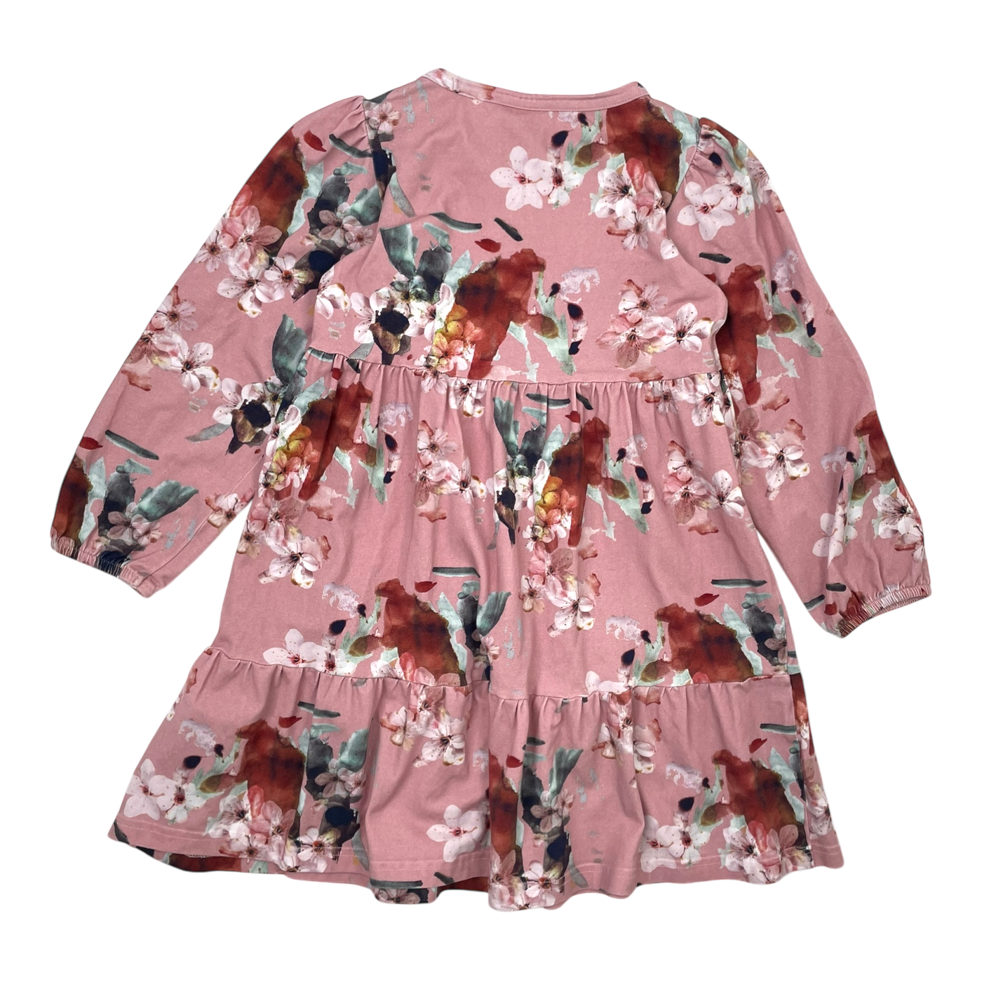 Kaiko frill puffy dress, pink blossom | 110/116cm