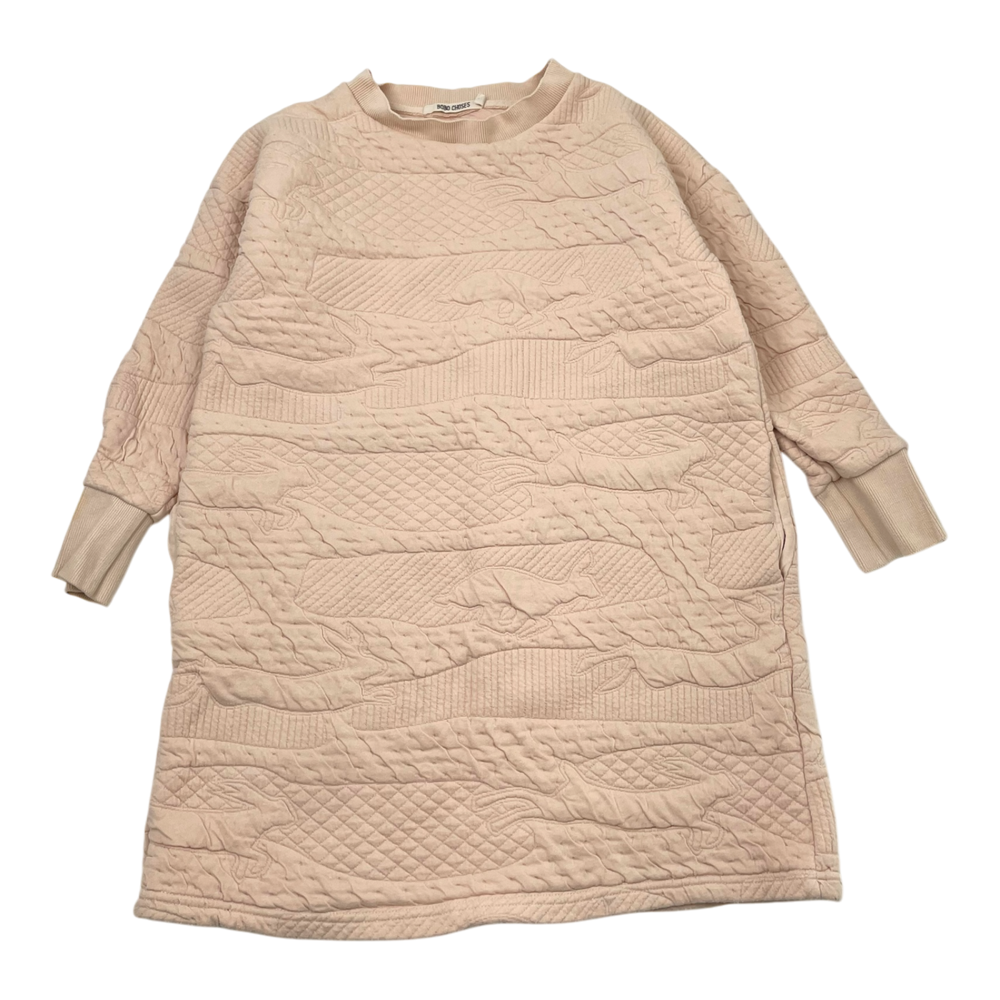 Bobo Choses sweat dress, light pink | 128/134cm