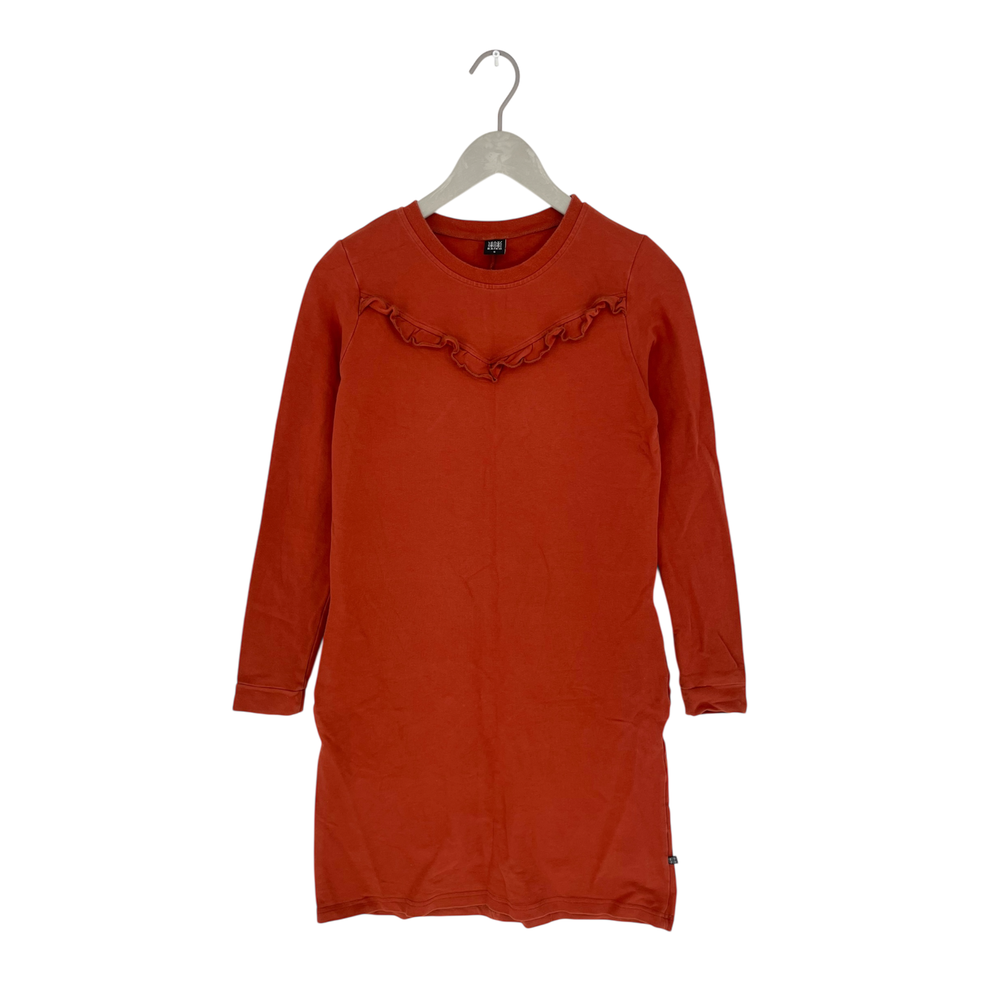 Kaiko ruffle sweat dress, rust | woman S
