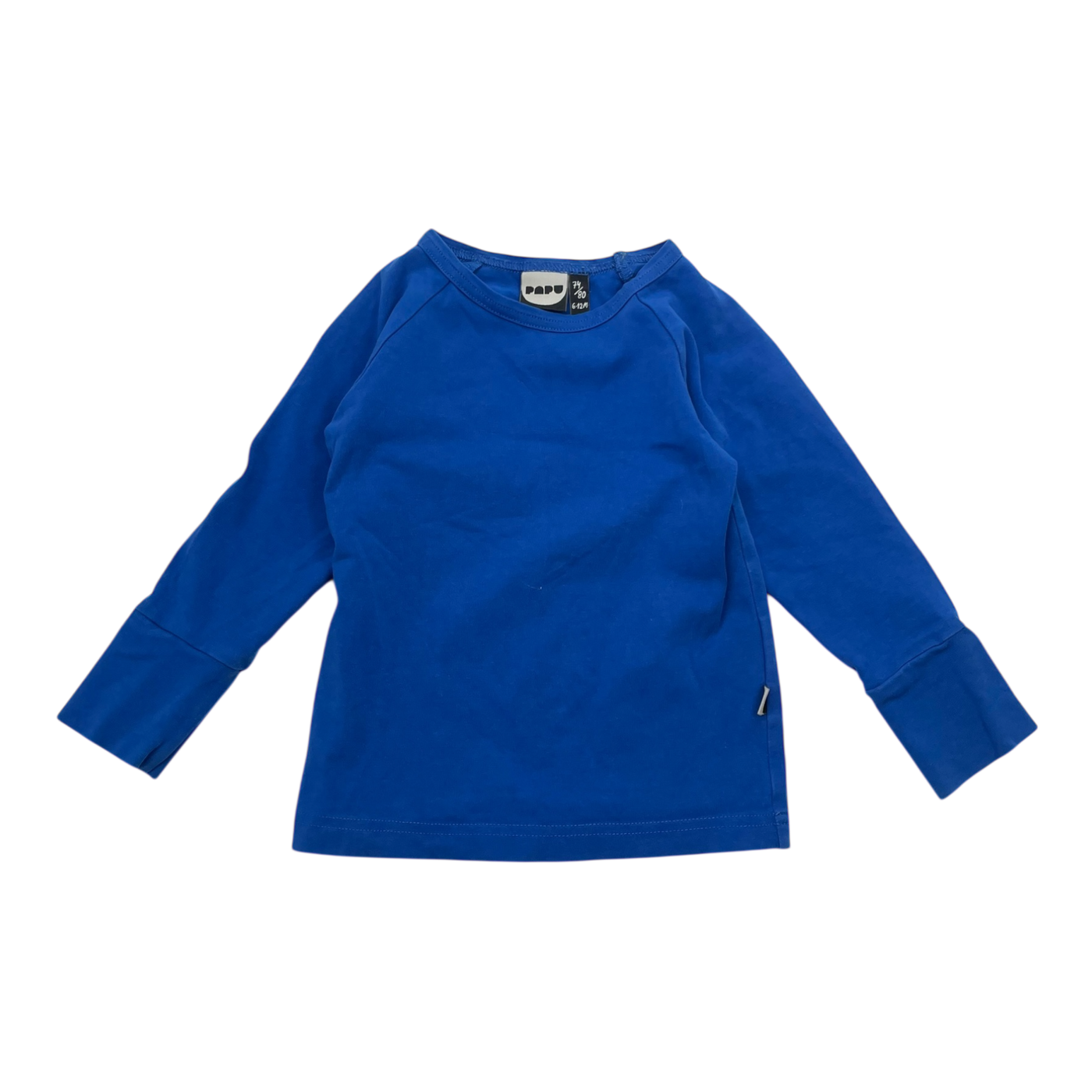 Papu patch shirt, blue | 74/80cm