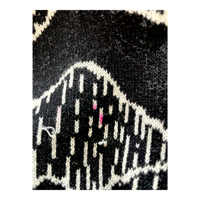 Uhana merino wool leggings, black/white | woman S