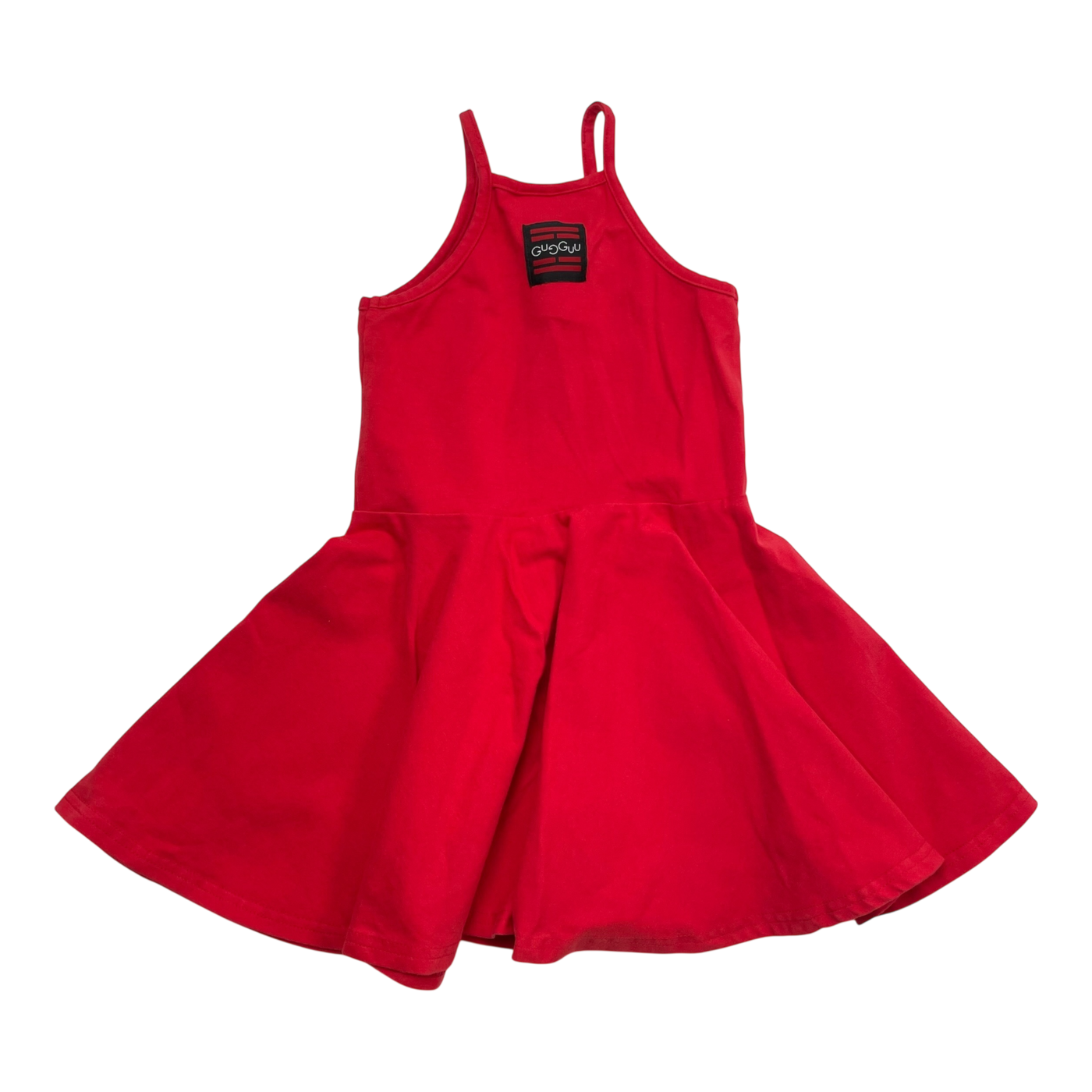 Gugguu spagetti frilla dress, red | 98cm