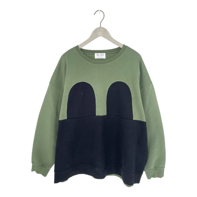 R/H mickey sweatshirt, green/black | woman XL