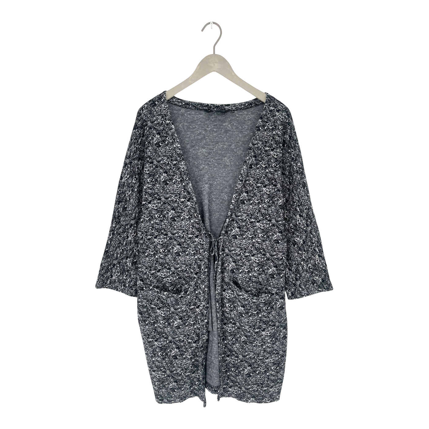 Aarre long cardigan, black/white | woman S/M