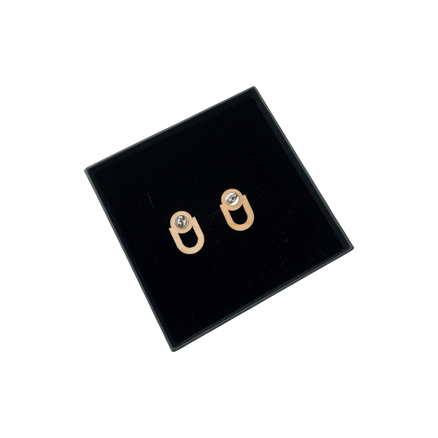 Yo Zen future earrings, brown/wooden