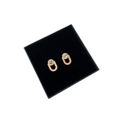 Yo Zen future earrings, brown/wooden