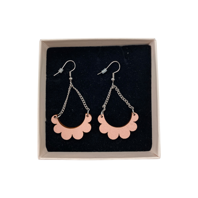 Maanantaimalli kaarella mini earrings, pink