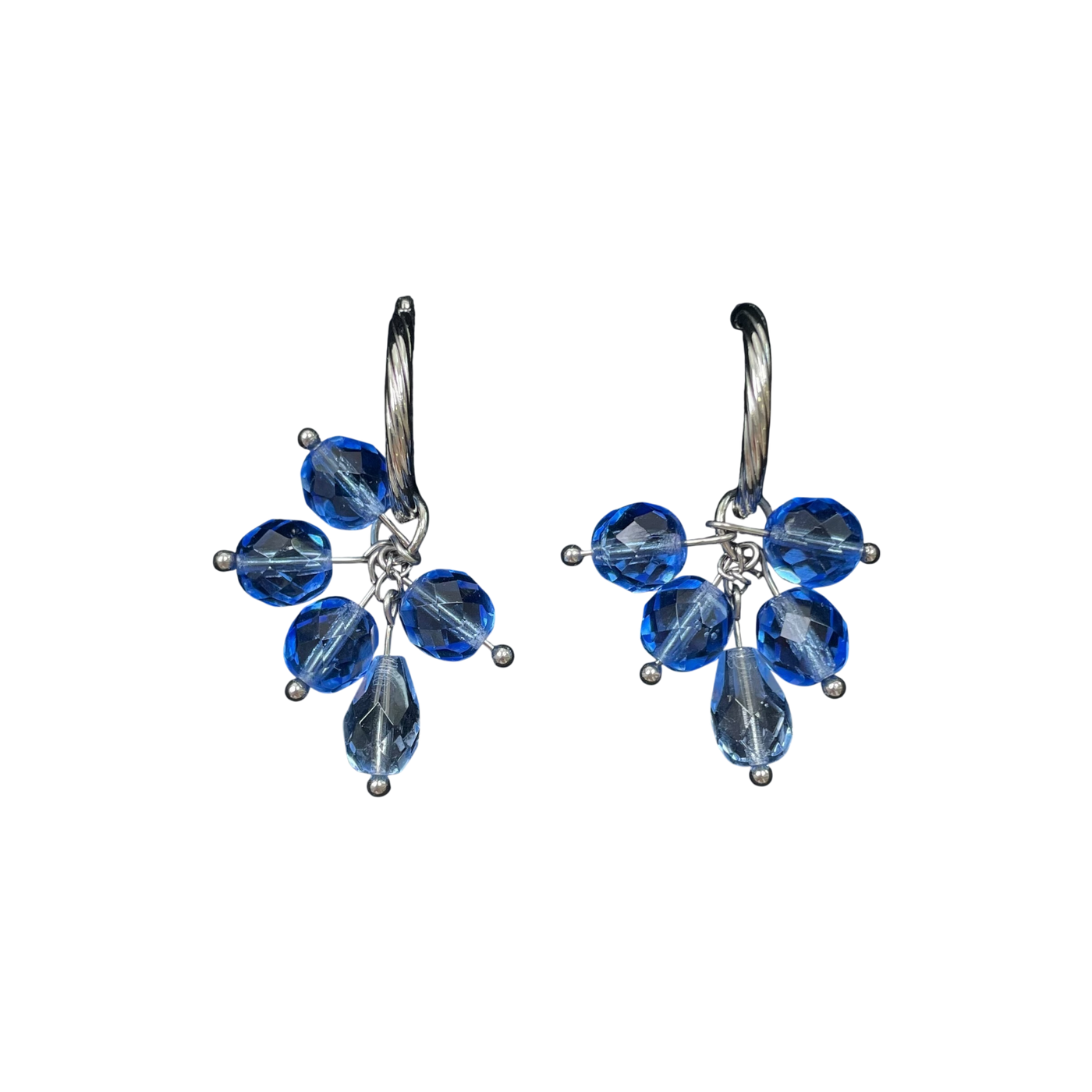 Nakoa waves earrings, silver / blue