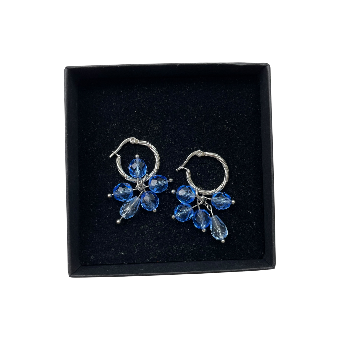 Nakoa waves earrings, silver / blue
