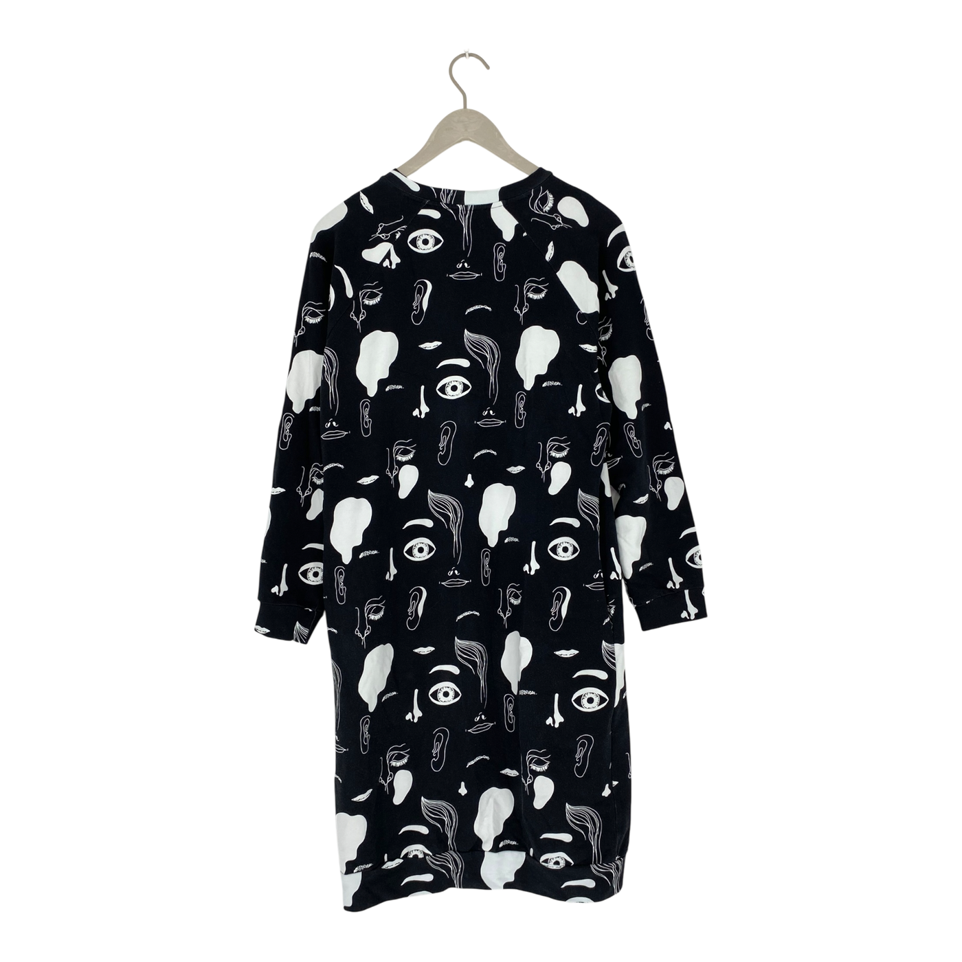 Vimma sweat dress, black & white | woman onesize