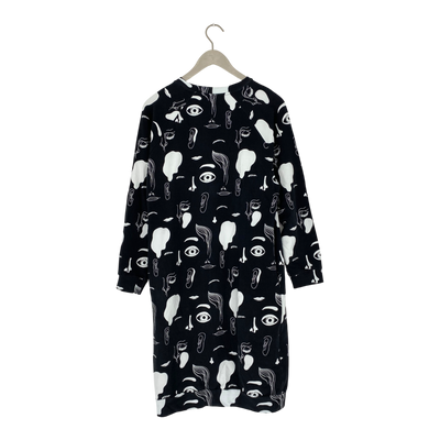 Vimma sweat dress, black & white | woman onesize
