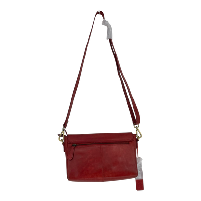 Holzrichter leather shoulder bag, red