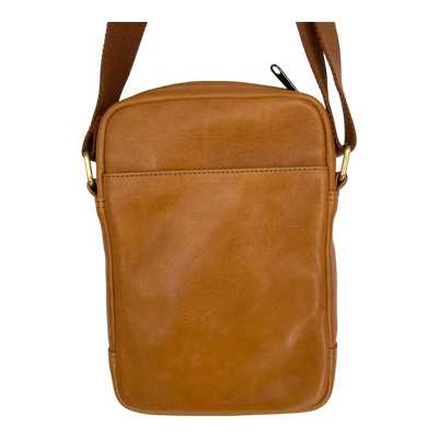Holzrichter leather shoulder bag, caramel