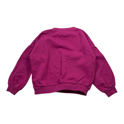 Mainio superpower sweatshirt, fuchsia | 110/116cm