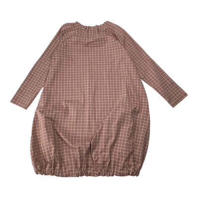 Papu pouch dress, squares | 122/128cm