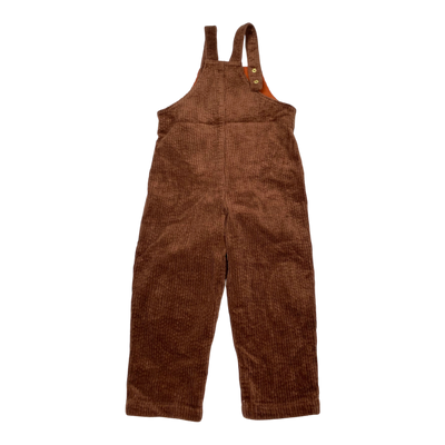 Metsola corduroy dungarees, brown | 98/104cm