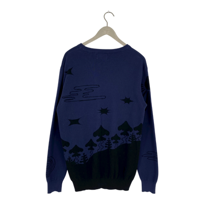 Makia knit sweater, midnight blue | man M