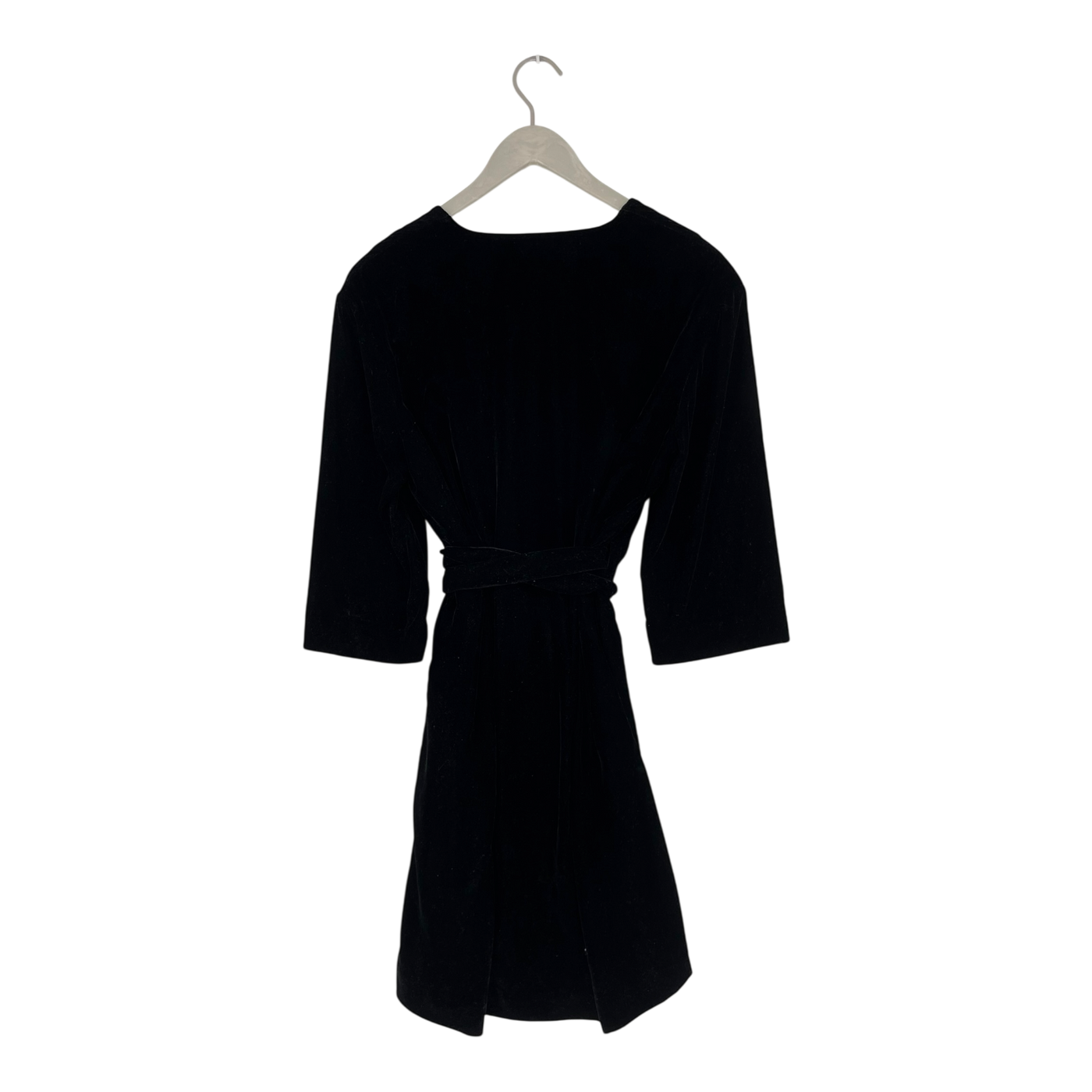 & Other Stories velvet wrap dress, black | woman 34