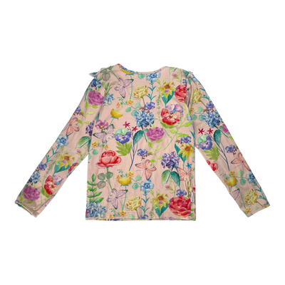 Metsola frilla shirt, flowers | 140cm