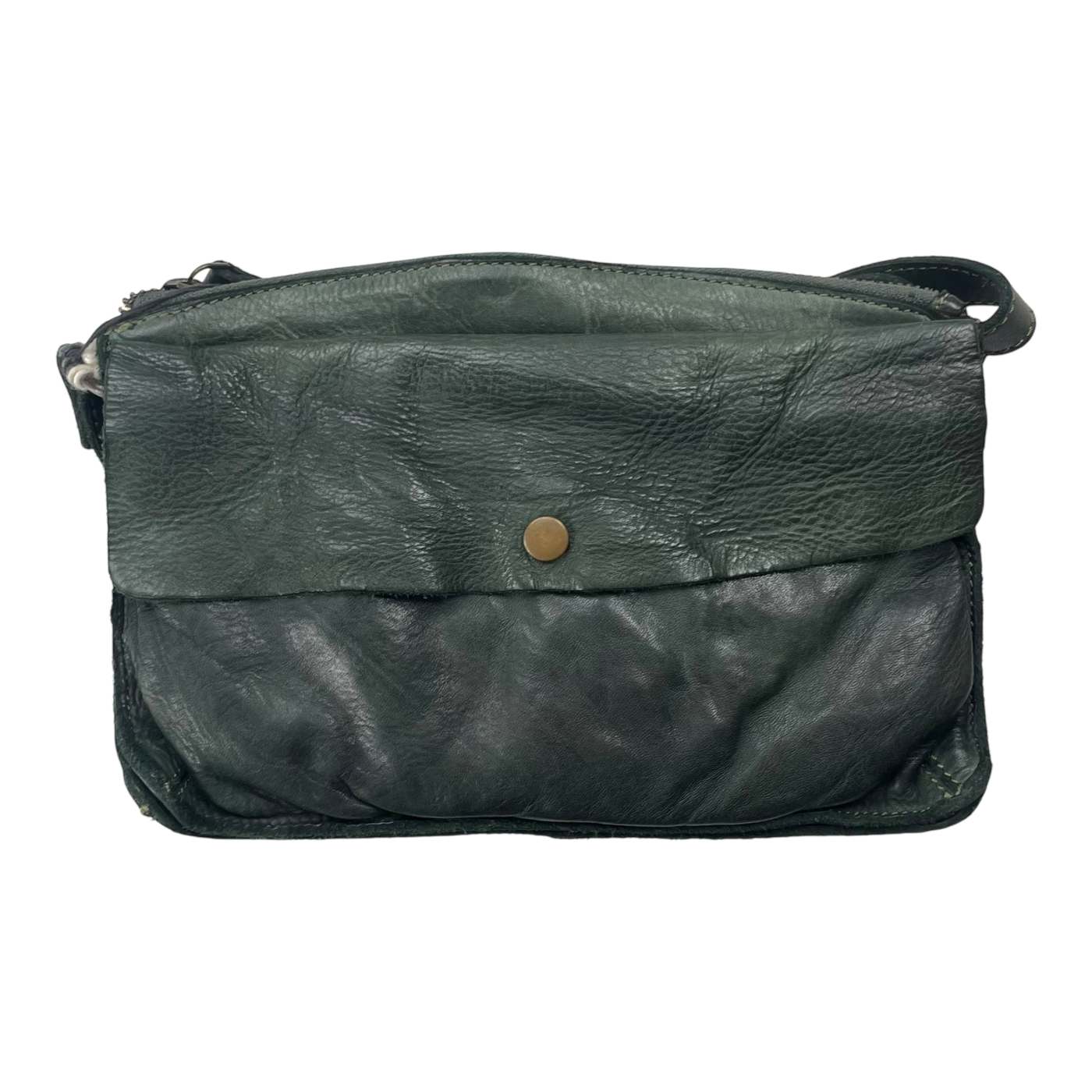 Harold's Bags leather submarine handbag small, midnight green