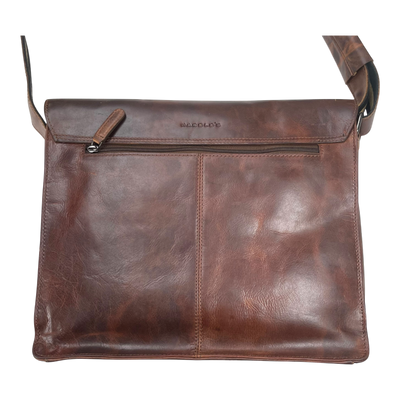Harold's Bags leather campo messenger bag L, dark brown