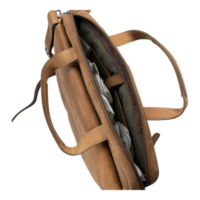 Harold's Bags leather ‭briefcase, antic