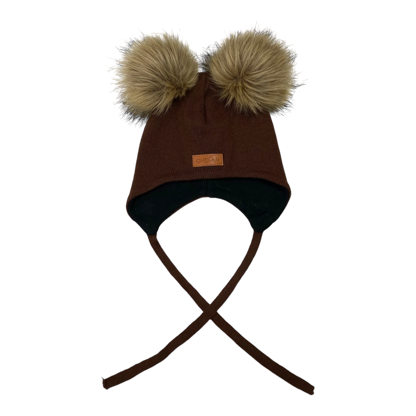 Gugguu merino furry beanie, brown | 44/46cm