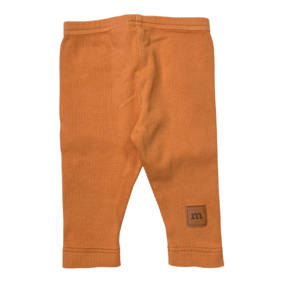 Metsola rib leggings, carrot orange | 62/68cm