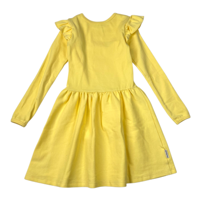 Metsola rib dress, yellow | 122/128cm