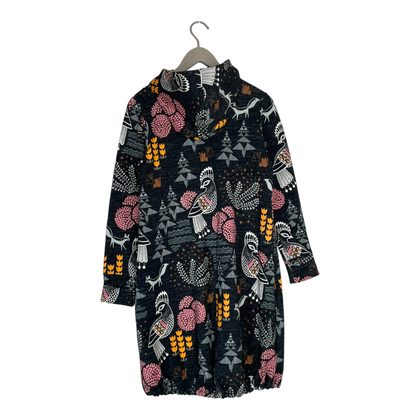 Versonpuoti hooded sweat dress, birds | woman S