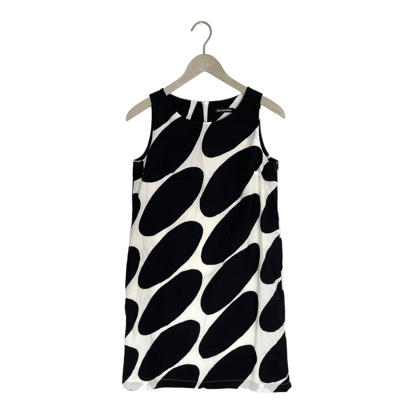 Marimekko truba linssi woven dress, black/white  | woman S