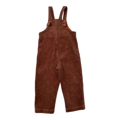 Metsola corduroy dungarees, brown | 86/92cm