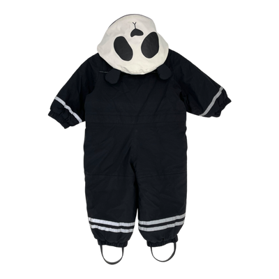 Mini Rodini panda winter overall, black | 68/74cm