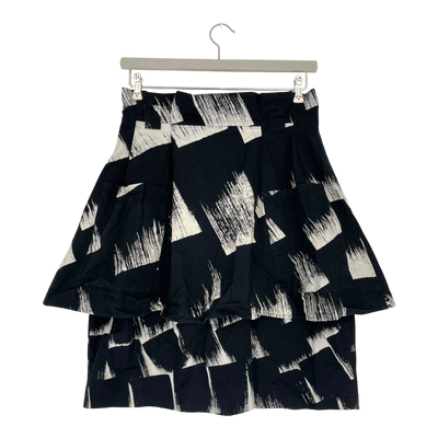 Marimekko woven layered skirt, black and white | woman 38