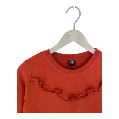 Kaiko ruffle sweat dress, rust | woman S