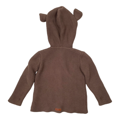 Metsola knitted cardigan, coffee | 98/104cm