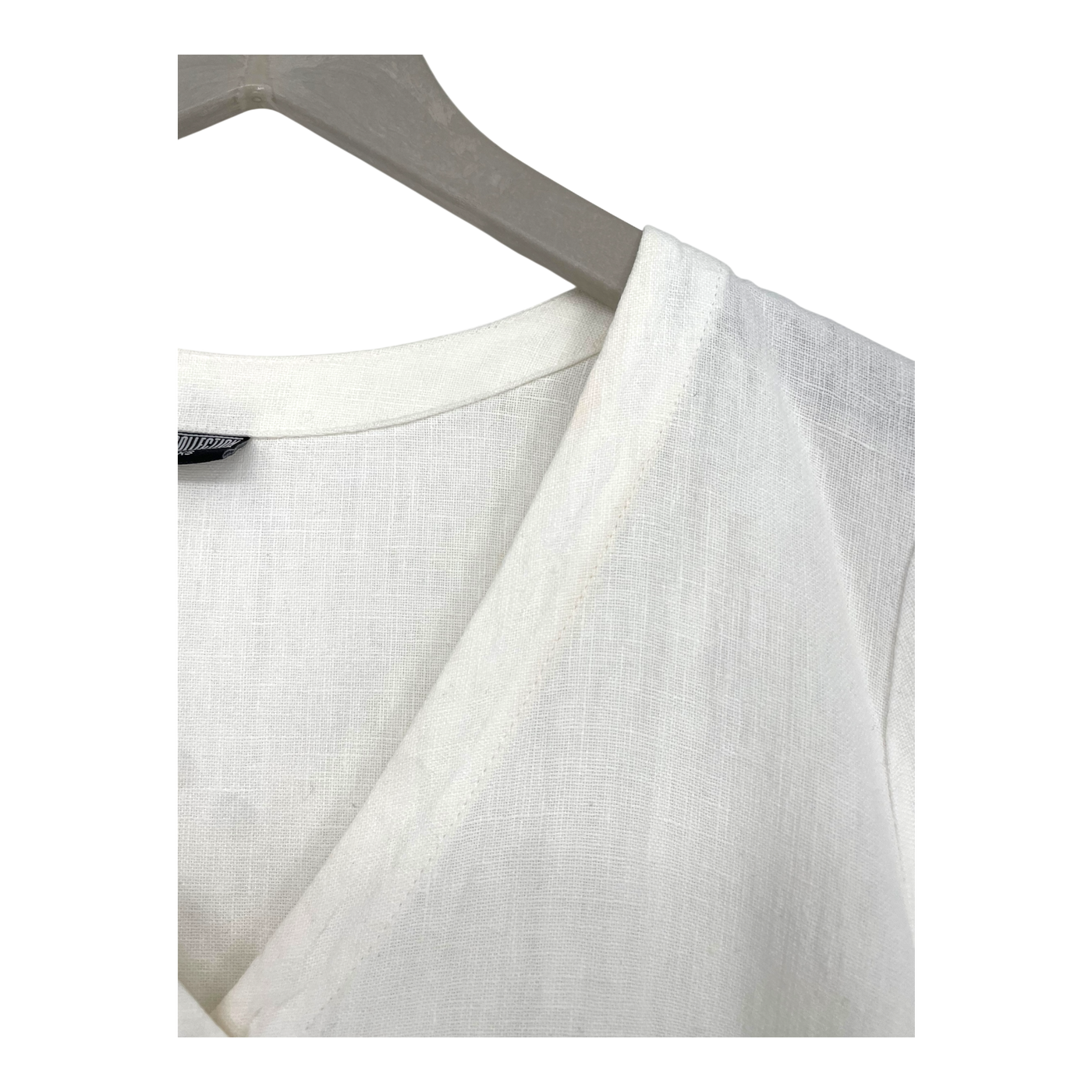 R-Collection linen dress, white | woman XS