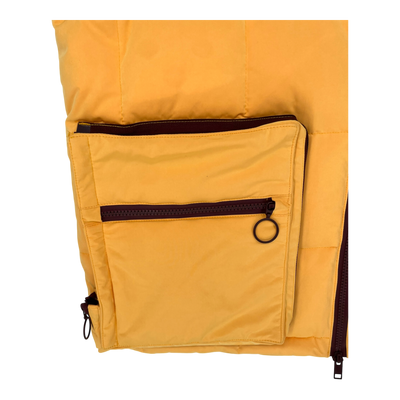 Embassy of Bricks and Logs warwick puffer vest, yellow | unisex L