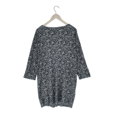 Aarre long cardigan, black/white | woman S/M