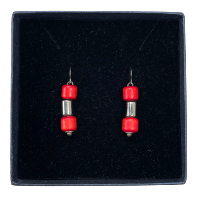 Aarikka earrings, red
